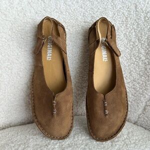 Clarks Leather Slingback Mary Janes